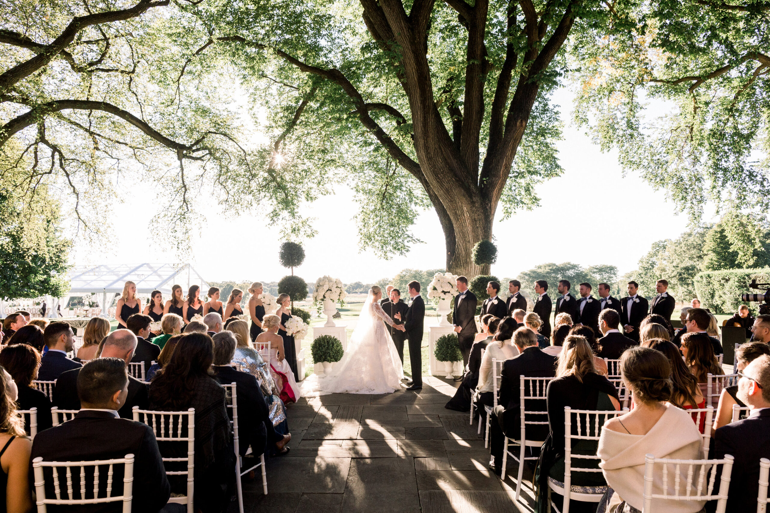 Outdoor wedding ceremony